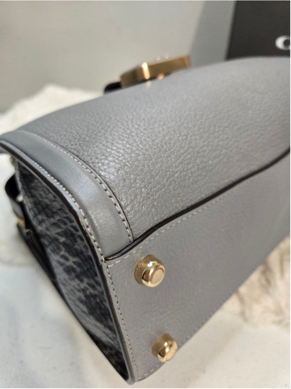 NWOT Coach Grace Carryall in Gold/Granite - Picture 16 of 16